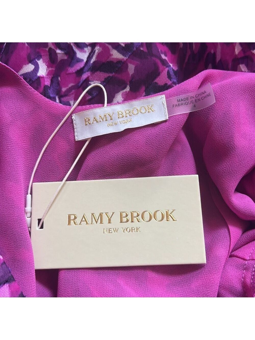 Ramy Brook Kamila Mini Dress Purple Print Size 4 NWT - Picture 8 of 13